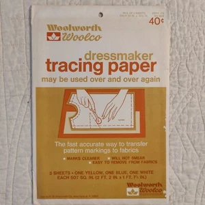 Woolworth Tracing Paper Dressmakers Paper Transfer Vintage Made in USA - Picture 1 of 12