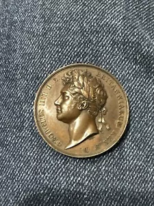 Giorgio IV 1821 Incoronazione Medaglia Bronzo Benedetto Pistrucci Nizza (22558) - Foto 1 di 4