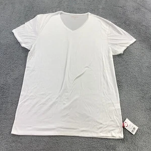 Derek Rose Shirt Mens 2XL XXL Pure Cotton V Neck White Jersey Resort Wear Casual - Picture 1 of 8