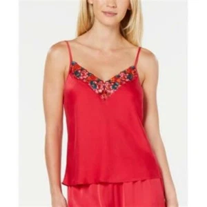 Jenni womens Sleepwear Satin Embroidered Floral Cami Pajama Top Small - Picture 1 of 1