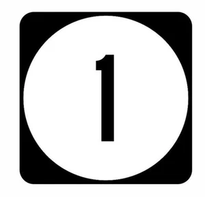 Delaware Route 1 Sticker Decal R1102 Highway Sign - Picture 1 of 1