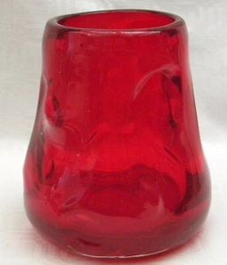 WHITEFRIARS GLAS RUBINGELAPPTE VASE 9483 - Bild 1 von 7