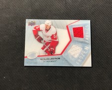 2008-09 UPPER DECK ICE NICKLAS LIDSTROM FROZEN FABRICS DUAL JERSEY #FF-NL