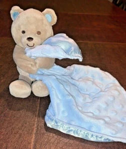 Carter's Child of Mine Lovey Sicherheitsdecke Bär blau Rassel Plüsch Stofftier - Bild 1 von 11