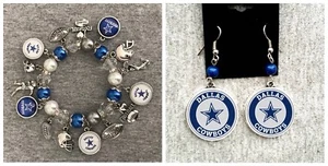Dallas Cowboys earring and bracelet set - Picture 1 of 1