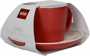 12 x La Cafetiere Barcelona tea cup and saucer set in red TOTAL 24 PIECES - Picture 1 of 5
