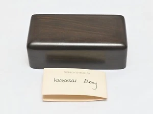 Caja de madera exótica hecha a mano David & Kim Okrant 1985 vintage Macassar ébano - Imagen 1 de 14