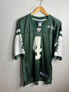 New York Jets Football Jersey Mens Large Green White NFL Brett Favre Reebok - Picture 1 of 6