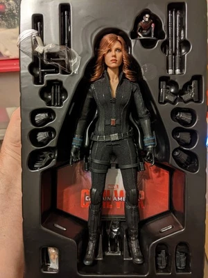 Hot Toys MMS365 内战黑色 WIDOW 1/6 可动人偶 12 英寸美国卖家 — 第 1/4 张图片