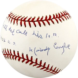 Béisbol Woody Inglés Firmado Babe Ruth no llamó a su H.R. en 1932 WS PSA - Imagen 1 de 3