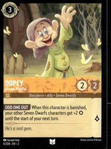 Disney Lorcana Rise of the Floodborn #6/204 Dopey - Picture 1 of 2