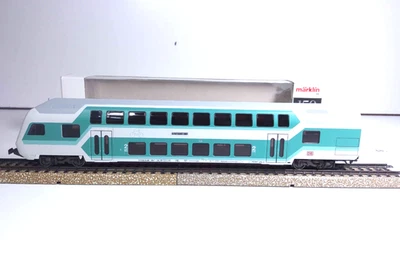 Märklin H0 00763-04 Double-Decker Car 2nd Class, DB, Light, in Original Packaging # 4379 - Image 1 of 4