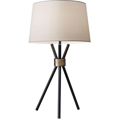 Настольная лампа Adesso 3834-01 Benson черная со старинным бронзовым акцентом - Изображение 1 из 2