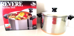 VINTAGE REVERE WARE 6 QT STOCK POT IN ORIGINAL BOX **RARE  USA - Picture 1 of 13