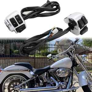 1 Inch Handlebars Control Switches +Hand Grips For Harley Sportster XL 883 1200 - Picture 1 of 13