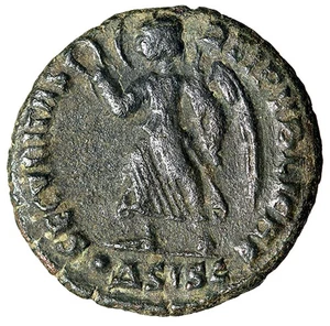 Valens "SECVRITAS REIPBLICAE Victory" Siscia Very Fine - Bild 1 von 5
