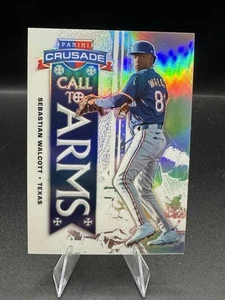 2025 Panini Crusade Call To Arms Sebastian Walcott #8 Texas Rangers - Picture 1 of 2
