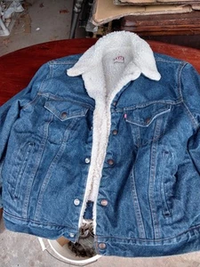Levi 42 R Sheep Skin Jacket Levi San Francisco Made In USA Label Great Condition - Picture 1 of 5