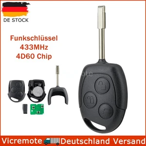 3 Tasten Funk Schlüssel 433MHz Für Ford Focus Fiesta Mondeo Transit C-Max Fusion - Bild 1 von 9
