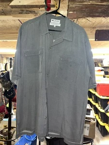 Columbia Shirt Mens XL Extra Large Gray Short Sleeve Button Up Outdoor Fishing - Picture 1 of 3