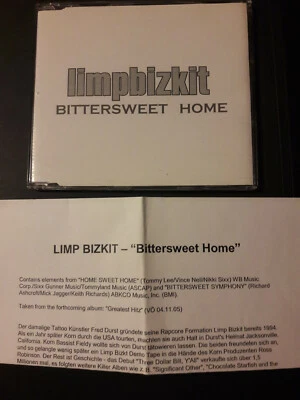 Limp Bizkit 1 track CD Promo Bittersweet home with A4 german promo sheet - rare! - Bild 1 von 3