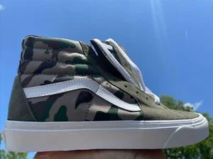 VANS SK8-HI Hunter Orange CAMOUFLAGE SKATEBOARD sz Womens 10 Mens 8.5 ❤️blt11j15 - Picture 1 of 18