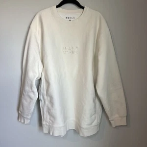 Sudadera polar Adele Official Merch Hello Its Me cuello redondo blanco hueso gira XXL - Imagen 1 de 15