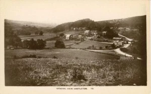 ECHTFOTO POSTKARTE DER GENERALANSICHT, CASTLETON, DERBYSHIRE - Bild 1 von 2