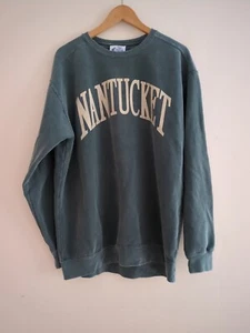 The Sunken Ship Nantucket Arch Crew Sweatshirt Crewneck Gr. L distressed green - Bild 1 von 6