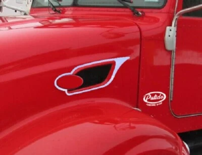 Embellecedores de admisión exteriores Peterbilt 386 384 Peak - Par # 15458 Foto 1 de 2