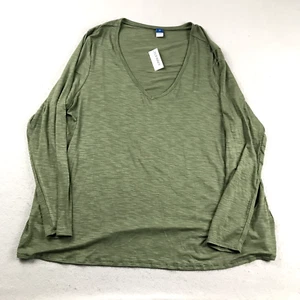 Old Navy Shirt Womens XL Green Long Sleeves Tunic Top Lightweight NWT - Picture 1 of 10