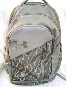 Under Armour UA Padded Storm Backpack Grey Gray Camo 18x13x6 EUC - Picture 1 of 6
