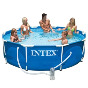 Intex Metal Frame Pool 366x76cm inkl. Filterpumpe 28212GN Rundpool stabil - Bild 1 von 8