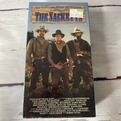 The Sacketts 2 VHS Set SEALED Watermarks WHV Stamp Sam Elliott Tom Selleck VTG  - Image 1 of 4