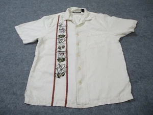 Nat Nast Shirt Mens Medium White Ivory Button Up Baseball Seventh Inning Limited - Picture 1 of 12