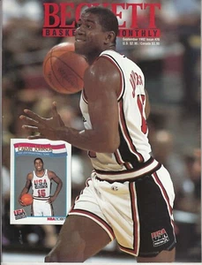 1992 Beckett Basketball Magazine #26 - MAGIC JOHNSON USA Dream Team - Picture 1 of 2