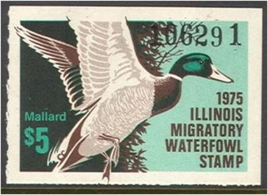 IL-1  1975  Illinois State Duck Stamp   DSS - Picture 1 of 1