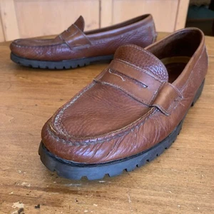 Sperry Brown Pebble Grain Penny Loafer Lug Sole Mens 11 M - Picture 1 of 11