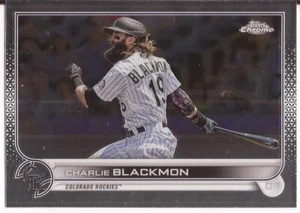 2022 TOPPS CHROME BASE SET -  # 37 - CHARLIE BLACKMON - COLORADO ROCKIES - Picture 1 of 1
