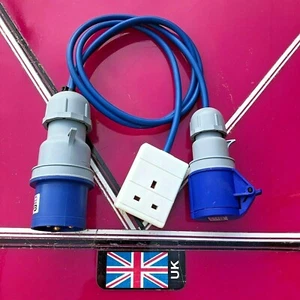 32 Amp Plug to 16 Amp & 13 amp sockets Adaptor fly lead arctic flex 1.5mm cores  - Picture 1 of 4