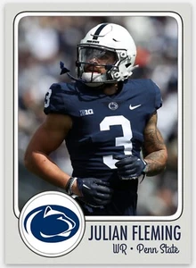 Julian Fleming Penn State Nittany Lions 2024 Card Football Novelty Art CFB - Picture 1 of 2