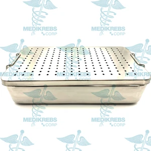 Stainless Steel Sterilization Tray 16'' x 8'' x 4'' (40 x 20 x 10 cm) OR Grade - Picture 1 of 1