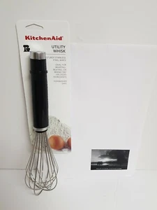 KITCHENAID BLACK GOURMET UTILITY WHISK NEW STYLE  KE060OHOBA - Picture 1 of 5