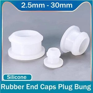 Snap on Silicone Rubber Blanking End Caps Tube Inserts Plug Bung 2.5 mm to 30mm - Picture 1 of 6