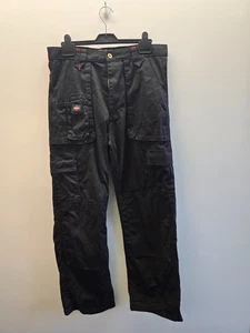 Lee Cooper Workwear Trousers Mens Size W32 Regular Black Cargo Pants - Picture 1 of 13