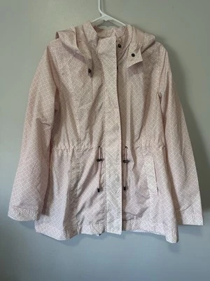 Chaqueta Merona Mujer Grande Ligera Melocotón Con Capucha Cremallera Completa Bolsillos Impermeables Damas Foto 1 de 4