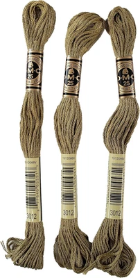 6-Strand Embroidery Cotton 8.7Yd - Medium Khaki Green - 117-3012 - Bundle of 3 S - Image 1 of 4