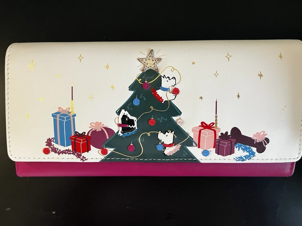 RADLEY LONDON Large Leather Jolly & Bright Christmas Tree Holiday Matinee Wallet