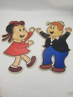 De colección 1950 Little Lu & Tubby Tompkins 14" recortes para colgar en la pared raros Foto 1 de 4