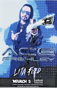 Ace Frehley Hand Signed Gig/ concert poster 3/5/2016 Beverly Hills, CA - Picture 1 of 4